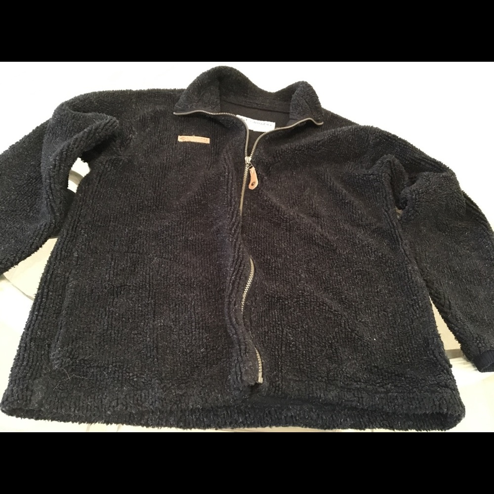 Columbia black and brown field coat